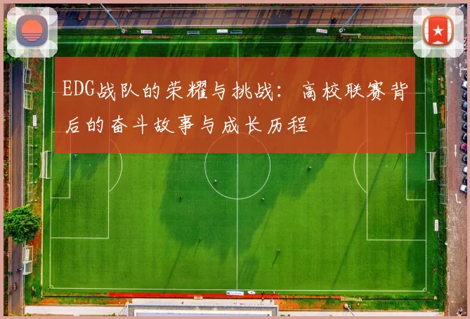 EDG战队的荣耀与挑战：高校联赛背后的奋斗故事与成长历程